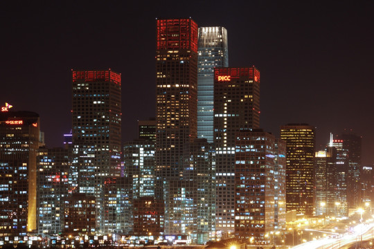 北京国贸城市夜景