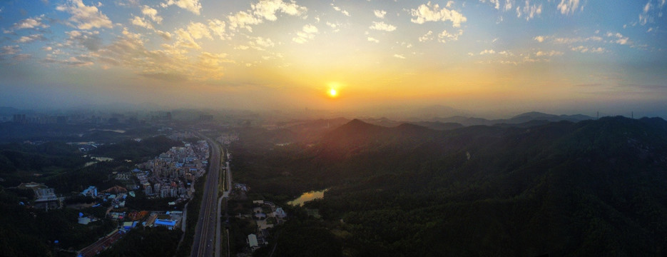 珠海风光之日落金凤路