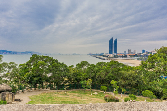 厦们鼓浪屿海滨城市风景