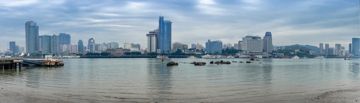 厦们鼓浪屿海滨城市风景