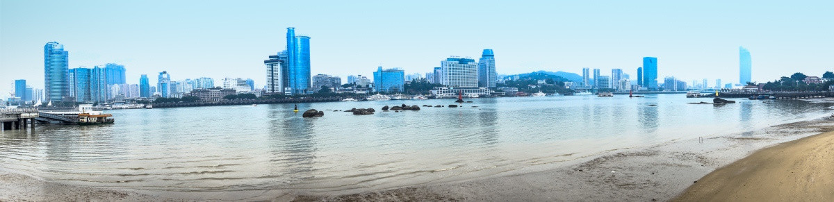 厦们鼓浪屿海滨城市风景