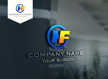 HF字母組合LOGO設(shè)計(jì)