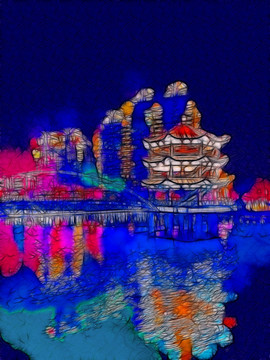 風景裝飾畫