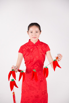 新年旗袍美女