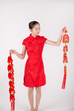 美女旗袍