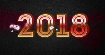 2018發(fā)光字體設計