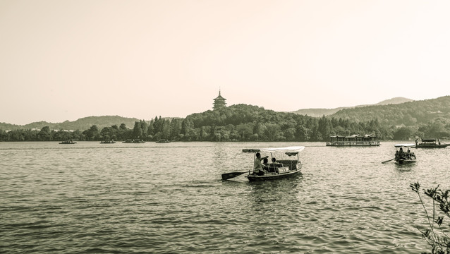 西湖怀旧照片 杭州西湖风景