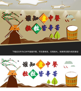 食堂文化墻