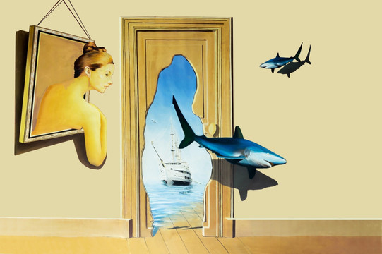 3D立體畫 美人飛魚 造夢視界