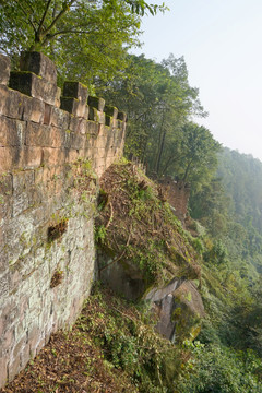 合川钓鱼城 宋代古城墙