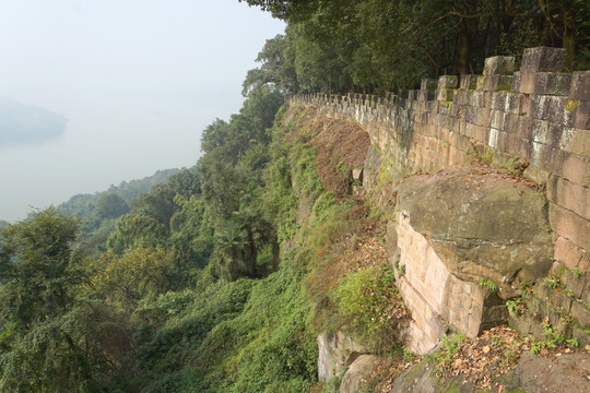 合川钓鱼城 宋代古城墙