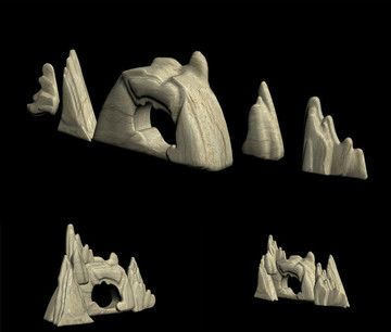 假山石头3D模型