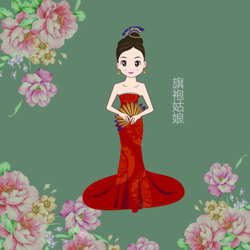 手繪美女