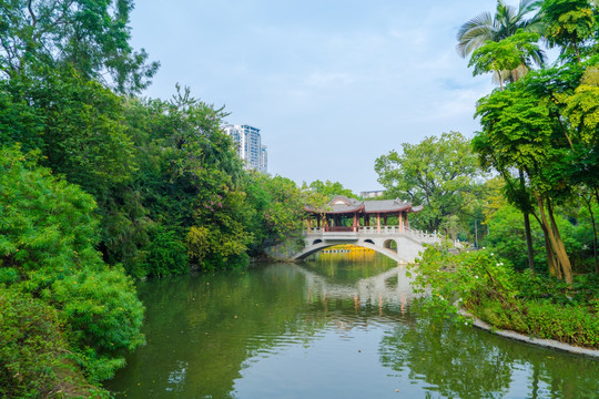广西柳州柳候公园罗池风雨桥
