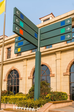 城市广场指示牌