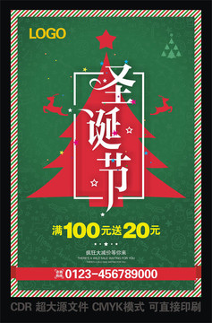圣誕節(jié)海報模板