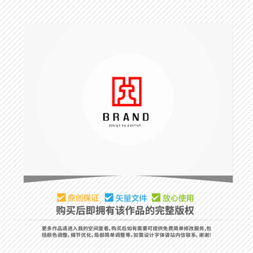 字母F印章組合LOGO