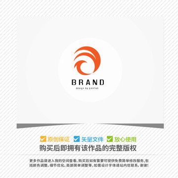 圓形飛鳥LOGO設(shè)計