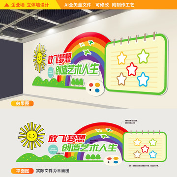 美術(shù)繪畫(huà)培訓(xùn)立體墻