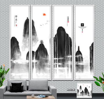 國畫山水畫裝飾畫