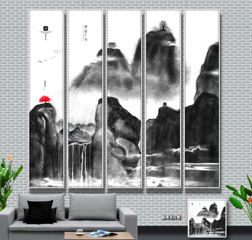 國畫山水畫裝飾畫