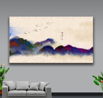 山水畫裝飾畫房地產(chǎn)廣告