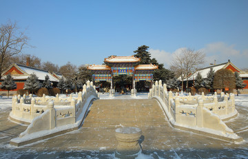 古建筑雪景 冰雪风光 雪景 冬