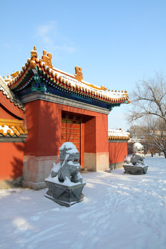 古建筑雪景 冰雪风光 雪景