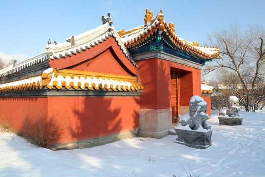 古建筑雪景 冰雪风光 雪景