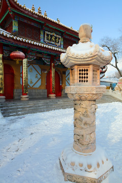 古建筑雪景 冰雪风光 雪景 冬