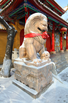 古建筑雪景 冰雪风光 雪景 冬