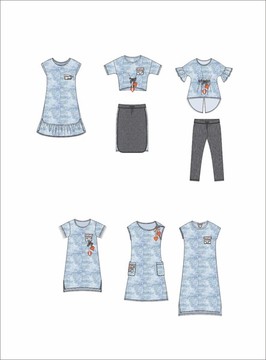 款式設(shè)計家居服女裝印花圖案