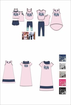 款式設計家居服女裝印花圖案