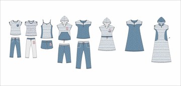 款式設(shè)計(jì)家居服女裝印花圖案