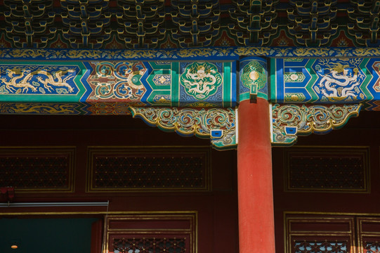 故宫午门 中式建筑 彩绘