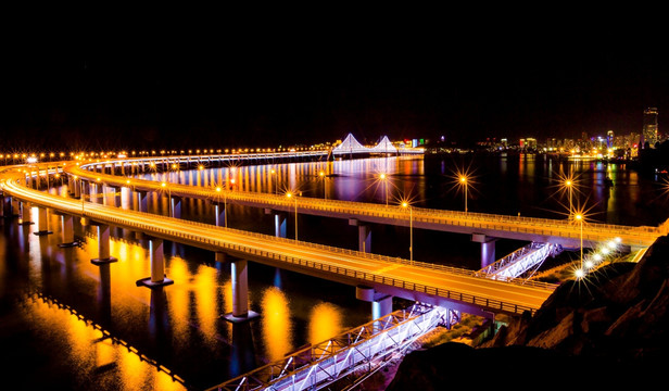 大连跨海大桥夜景