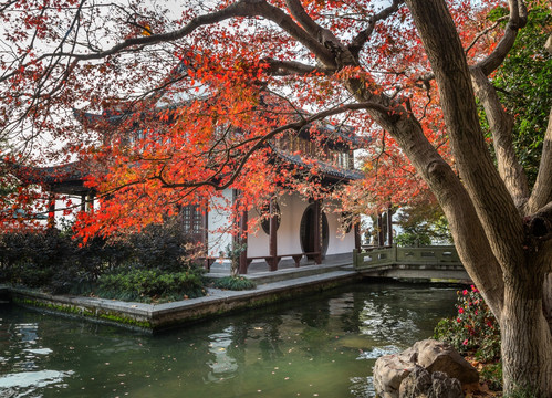 杭州西湖平湖秋月风景区