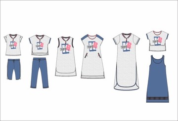 款式設(shè)計(jì)家居服女裝印花圖案