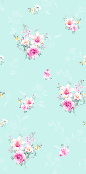 彩色小花 手繪花朵