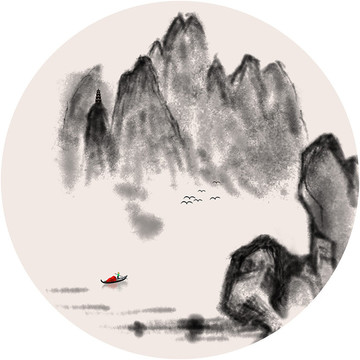山水畫無框畫裝飾畫中國風