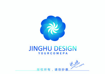 圓形花標(biāo)志設(shè)計(jì)