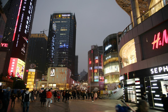 重庆解放碑步行街夜景