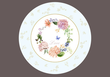 手繪水彩花