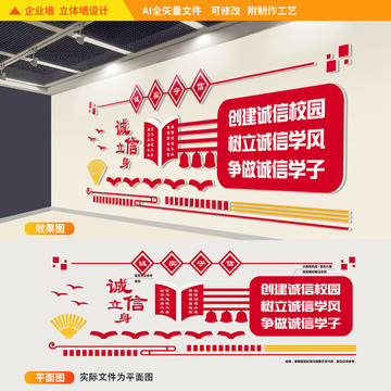 誠信學風校風建設文化墻