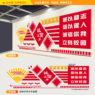 誠信學(xué)風(fēng)校風(fēng)建設(shè)文化墻