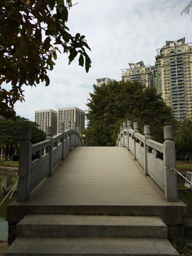 公园小桥建筑风景