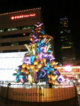 异形气球圣诞树造型
