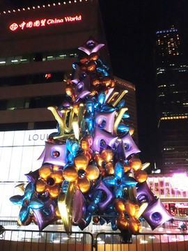 异形气球圣诞树造型