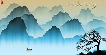 水墨山水畫