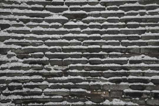 砖墙雪花